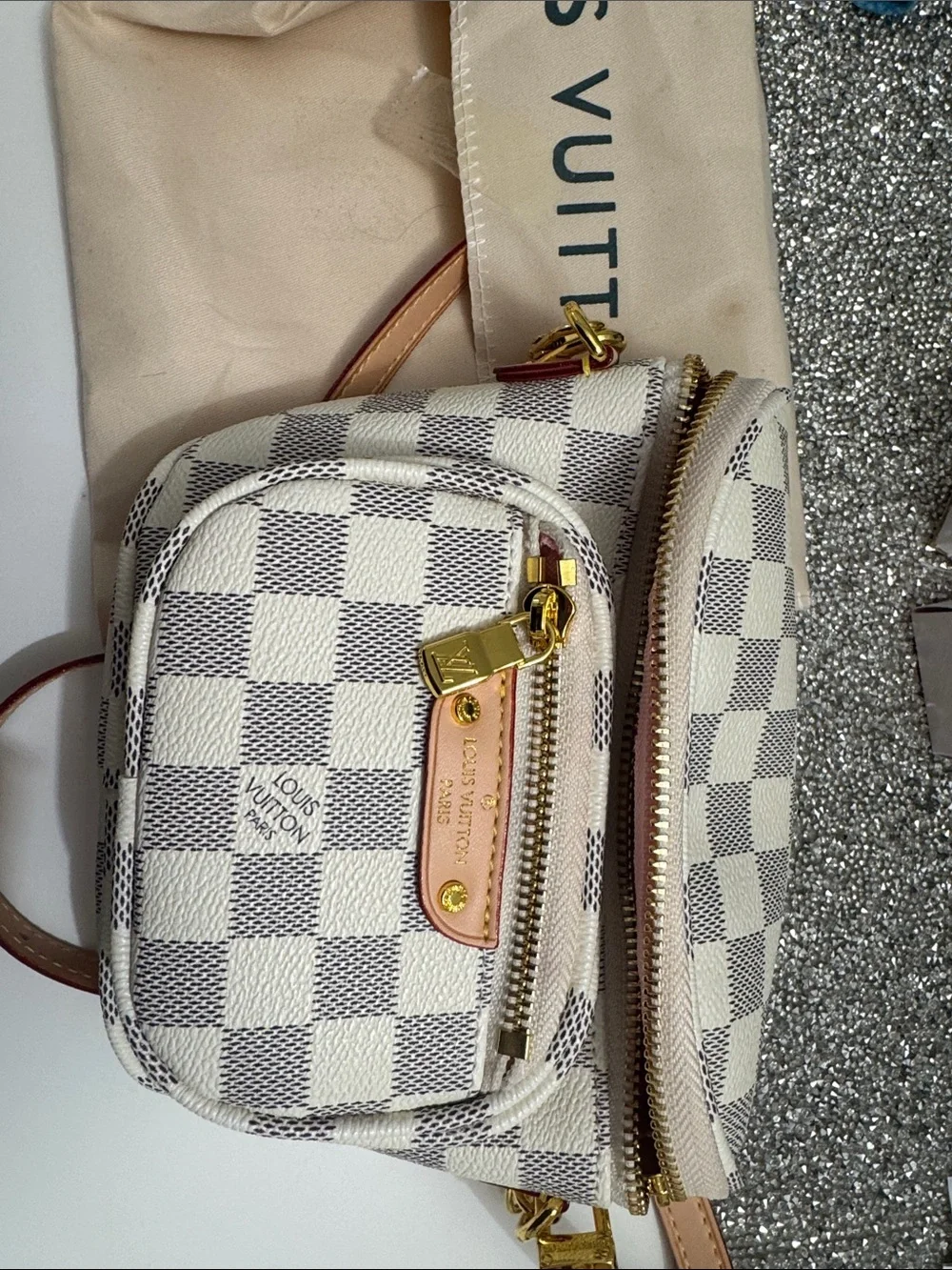 White Azur Mini Backpack Crossbody